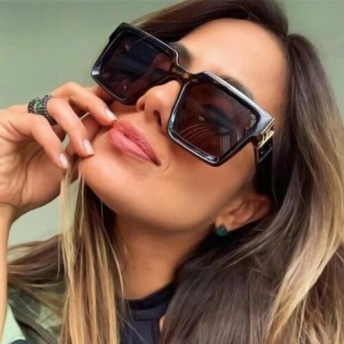 Unisex Fashion Ladies Square Sunglasses Men Women Goggle Shades Vintage Brand UV400 Oversized Sun Glasses gafas de sol