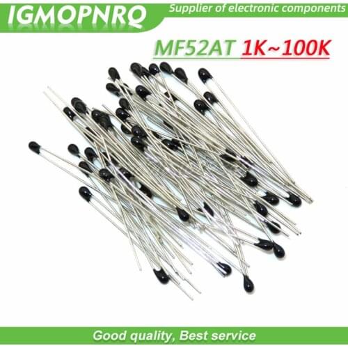 20pcs MF52AT MF52 B 3950 NTC Thermistor Thermal Resistor 5% 1K 2K 3K 4.7K 5K 10K 20K 47K 50K 100K temperature sensor