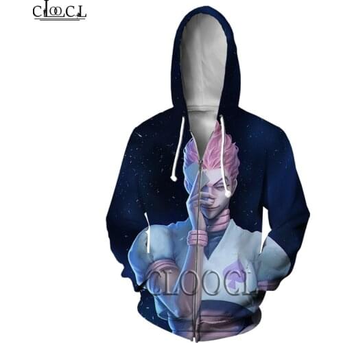 HX Japanese Anime Hunter X Hunter Popular Zipper Hoodies Streetwear 3D Print Men Women Unisex Harajuku Zip Sweatshirt