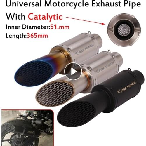 Silp Universal Motorcycle Exhaust Pipe With Catalytic Stainless Steel Modified MOTOR Escape For SUZUKI GSX250R GSR400 BK400