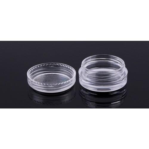 A Pack of 100PCS X 3 grams/3 ml Small 3CM Round Container Jar Screw Cap Plastic Empty Storage Cream Boxes Beads Organizer