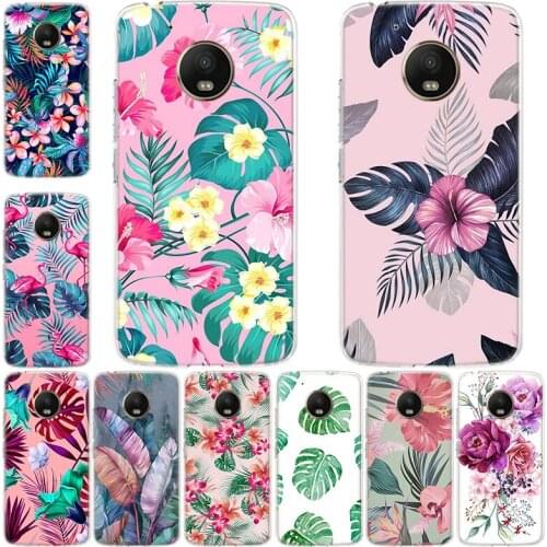 Vintage Banana Leaf Flower Phone Case For Motorola Moto G9 G7 G8 Power E6 E5 G6 G5 G5S EU Plus Play One Action Cover