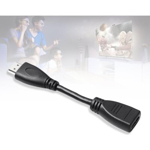 10CM HDMI Extension Cable Adjustable HDMI Male To Female Adapter Converter black