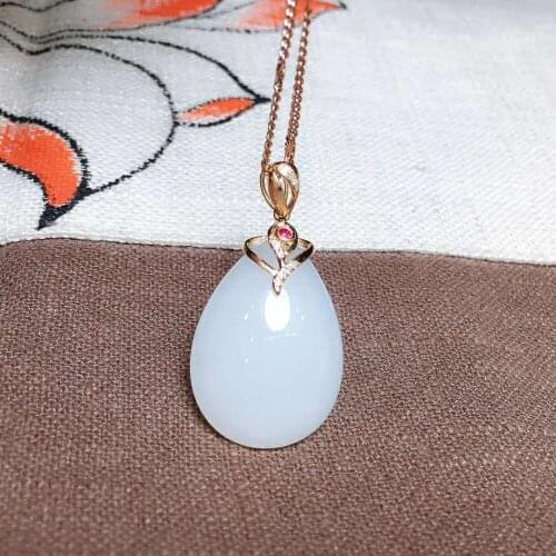 18k gold and Tian Baiyu pendanth48