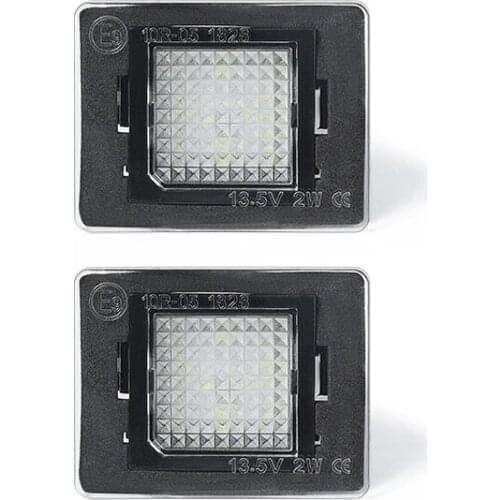 2Pcs Car LED License Plate Lights 18 SMD 6000K White For Mercedes Benz W176 C117 W218 X166 W166 R172 W447 Canbus error Free