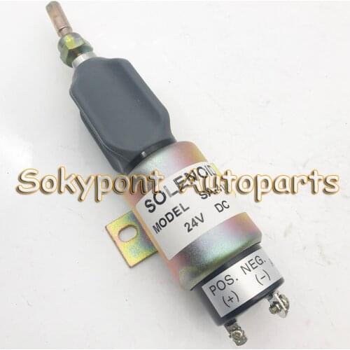 24v Engine shutoff solenoid 24287-01300 SA-4148-T for Hyundai R160LC-7 1pc