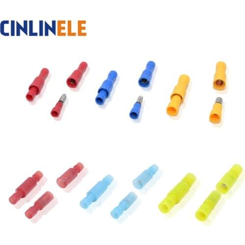 40Pieces 20Set Bullet Shape Wire electrical Connector Male Female Crimp Insulation Nylon Cable Terminals FRD MPD Car Terminator