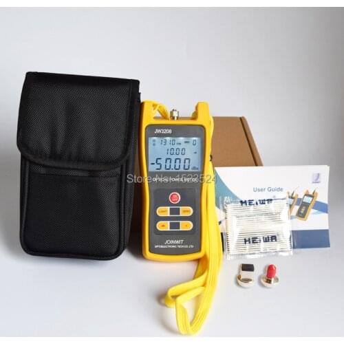 -50~+26dBm JW3208C Handheld Optical Power Meter Fiber Optic Tester SC FC ST Connector