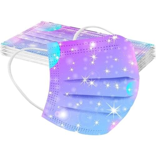 Mixe 50pcs Disposable Face Masks Children Tie Dye Mask Mascarillas Desechables Masque Enfant Mascarillas Ninos Halloween cosplay