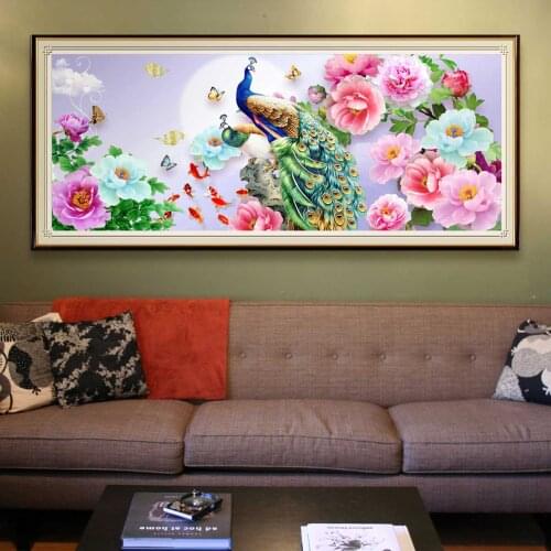 5D DIY Diamond Embroidery Flower Butterfly Full Round Drill Rhinestone Mosaic Painting Cross Stitch Kits Peacock Wall Artwork