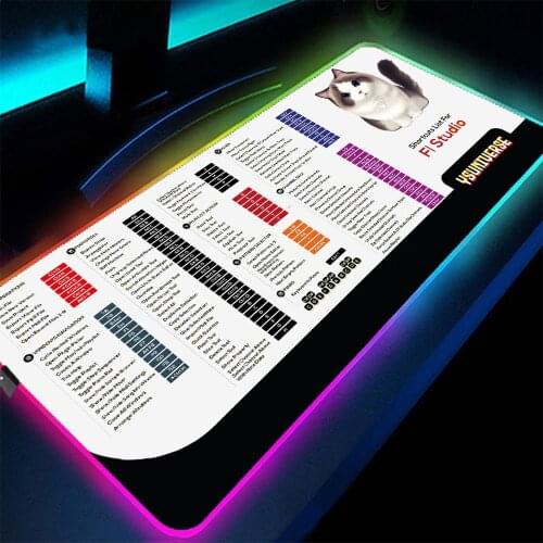 Mairuige Cool Office Personality Shortcut Key English Locking Large Mouse Pad Waterproof Gaming Table Mouse Pad Keyboard Pad