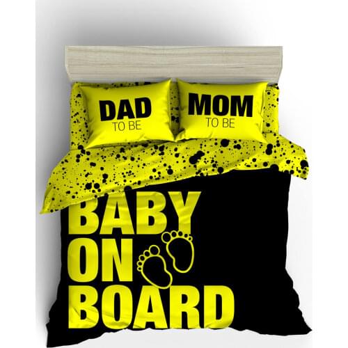 Baby On Board Double Personality Duvet cover set