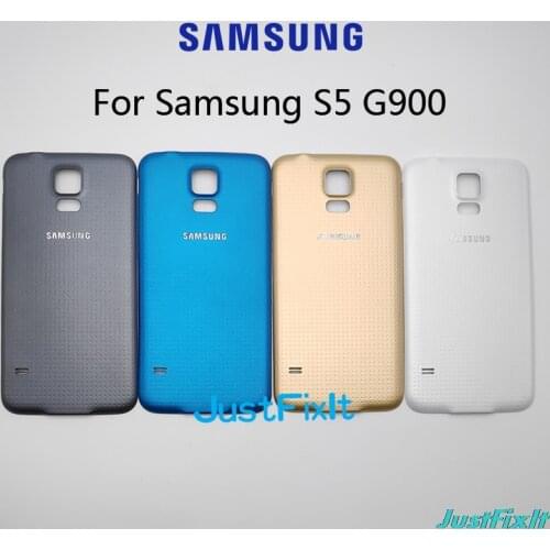 For SAMSUNG Galaxy S5 G900 G900F G900S G9006V Back Battery Cover Door Rear Glass Housing Case Replace Battery Cover