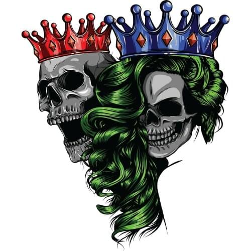 For King and Queen of Death Wall Decal Truck Car Laptop Sticker Laminated LO271