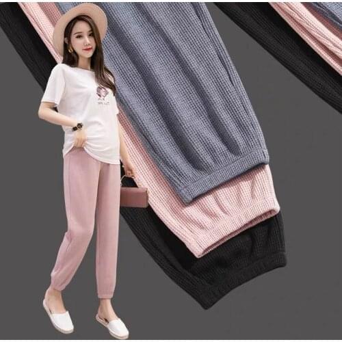 Maternity Pants Summer Thin Pregnant Women Anti-Mosquito Trousers Mother Casual Harem Capris Clothes For Pregnancy Clothing