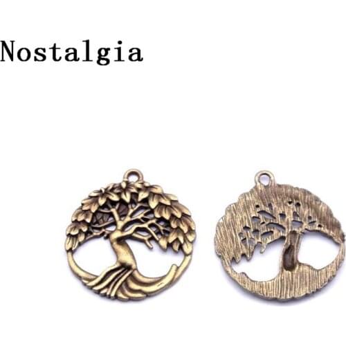 Fashion charms round metal Tree of life pendant diy jewelry necklace Fit Style Bracelet Antique Jewelry Making DIY Handmade Craf