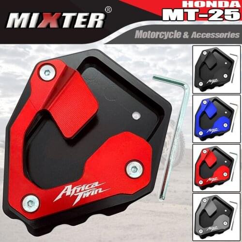 Motorcycle Flat Foot Kickstand Enlarger Side Stand Pad Extension Support Plate Fit For CRF1000L Africa Twin 2016-2019 ADV Sports