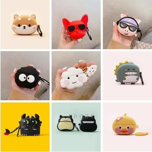 3D Cute Cartoon Animal Earphone Cases For Huawei Freebuds 4i Soft Silicone Bluetooth Headset Cover For Freebuds 4i Case Funda