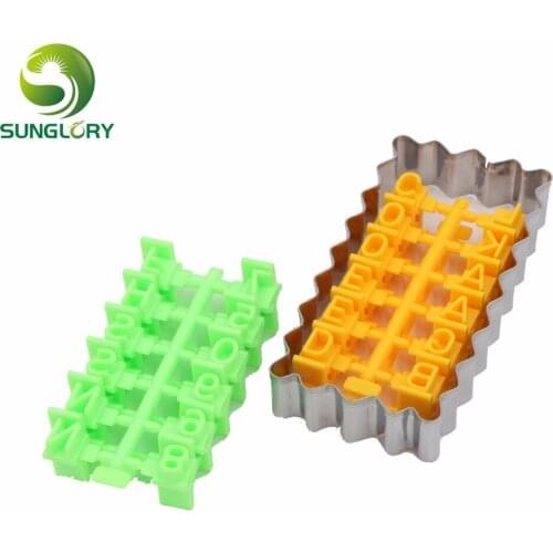 Plastic Alphabet Letter Cookie Cutter Capital Letters Number Decoration DIY Biscuit Mold Baking Tools For Cakes Cookie Stamp