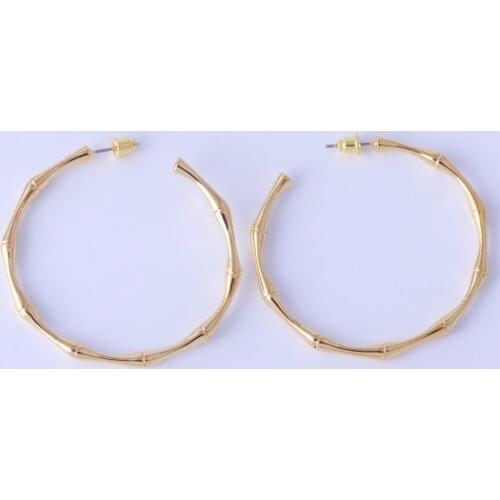 Exaggerated personality, C-shaped smooth bamboo modeling and fashionable ear ring