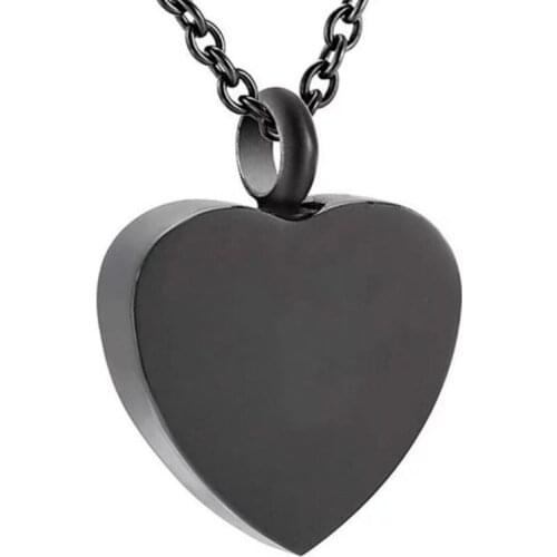 Heart Cremation Urn Necklace for Ashes Keepsake Jewelry Memorial Pendant Stainless Steel Can Open Perfume Bottle 50cm