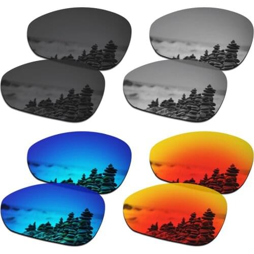 SmartVLT 4 Pairs Polarized Sunglasses Replacement Lenses for Oakley Crosshair 1.0 (2005) - 4 Colors