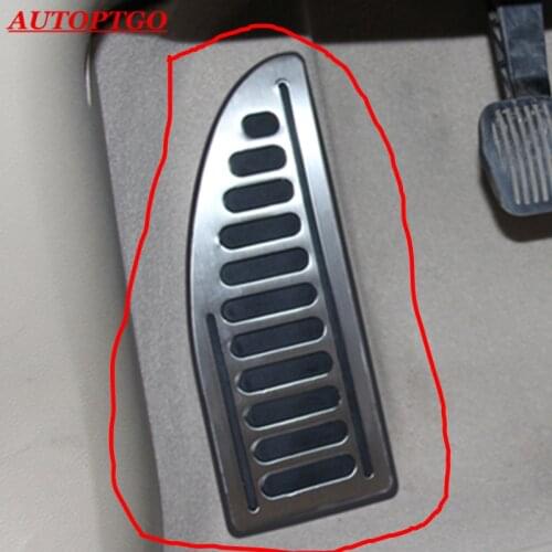 Steel+Rubber Car Footrest Foot Rest Pedal Pad Cover For Ford Fiesta Focus 2 3 4 MK Mondeo 4 s-Max