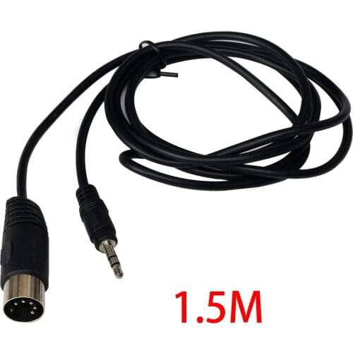 For 3.5mm stereo jack audio cable Din to 5-pin MIDI male plug 1.5m audio extension cable for microphone adapter