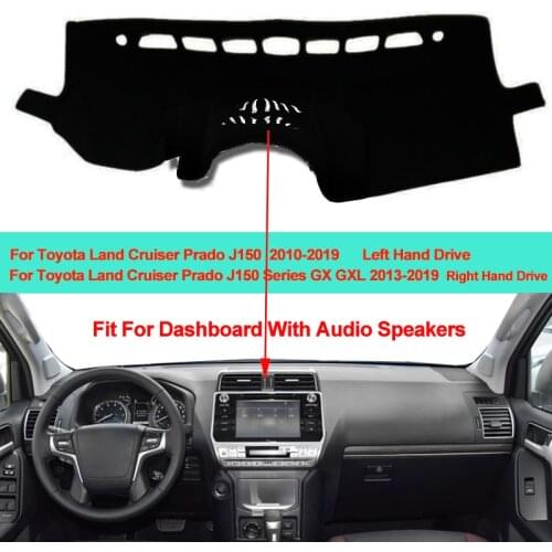 Car Inner Dashboard Cover Dash mat Carpet For Toyota Land Cruiser Prado J150 Series GX GXL 2013 2014 2015 2016 2017 2018 2019