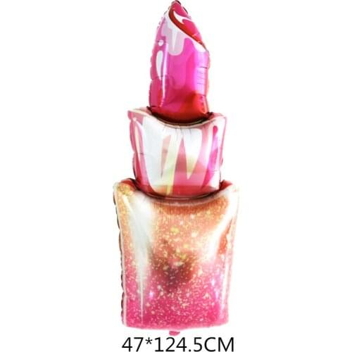 124.5*47 cm Valentines Day Large Lipstick Aluminum Film Balloon Proposal Party Wedding Bachelor Party Decoration