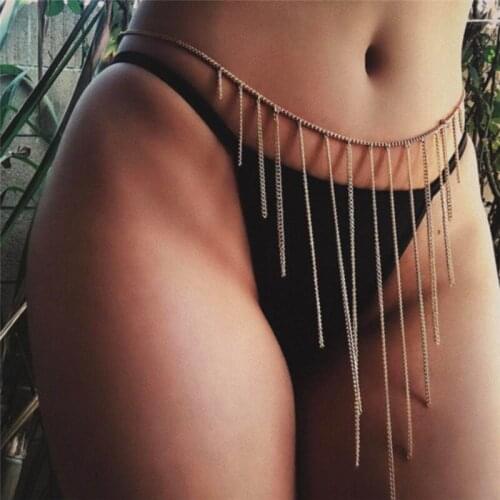 LISM Bohemian Long Tassel Waist Chain Necklace for Women Vintage Sexy Summer Body Necklace Female Charms Bikini Beach Jewelry