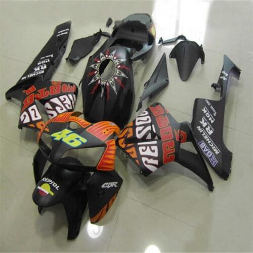 05 - 06 2005 2006 Fairing Kits New Injection ABS Plastic in orange matte black Motorcycle Full Fairings For CBR600 CBR600RR F5