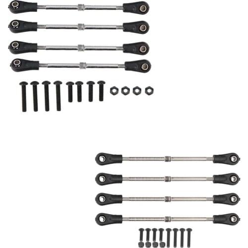 4Pcs Pull Rod Link Tie Rod for 1/10 Monster Truck Truggy RC Car (Himoto LRP Tamiya VRX Losi Redcat HSP HPI Arrma)
