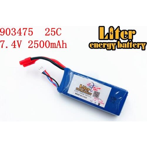7.4V 2500mAh Syma X8C X8W X8G quadrocopter 7.4V 2500mAh high capacity Lipo battery 903475 25C Multiple outlets Small Tamiya Plug