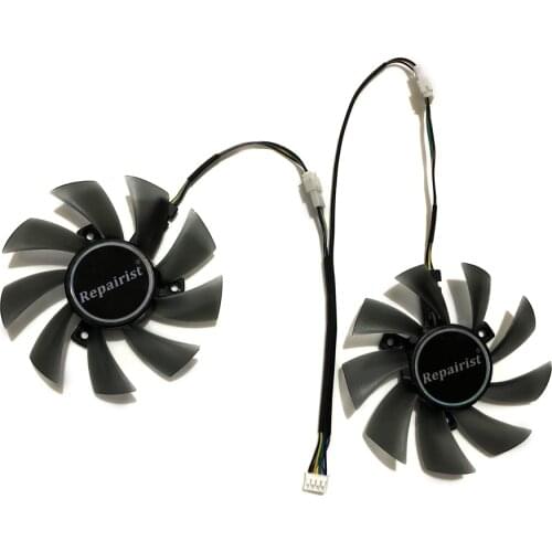 2pcs/lot GPU RX580 RX480 ARMOR VGA GPU Alternative Cooler Fan For Radeon RX 480 MSI RX 580 ARMOR Graphics Card Cooling system