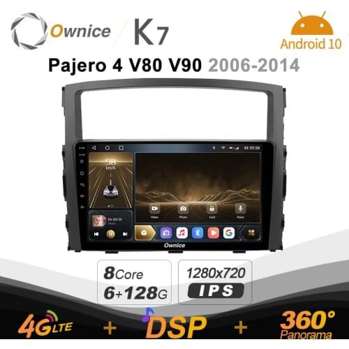 Ownice K7 2din Car Radio Android 10.0 Multimedia Video Player for Mitsubishi Pajero 4 V80 V90 2006-2014 GPS Navigation 4G LTE