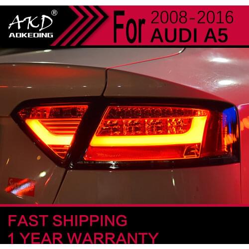 AKD Car Styling Tail Lamp for Audi A5 Tail Lights 2008-2016 A5 LED Tail Light Signal LED DRL Stop Rear Lamp Accessories