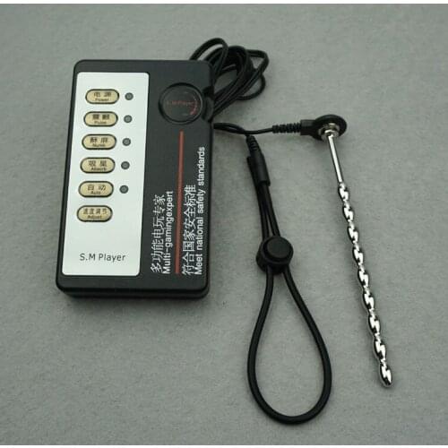 BDSM Host Electro Shock Cock Rings Electric Penis Ring Body Massager Penis Plug Masturbation Sex Toys For Men