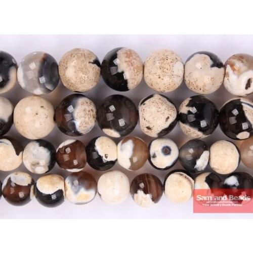 Factory Price Natural Stone White Fire Agates Beads 16"/Strand 4 6 8 10 12MM Pick Size WFA01