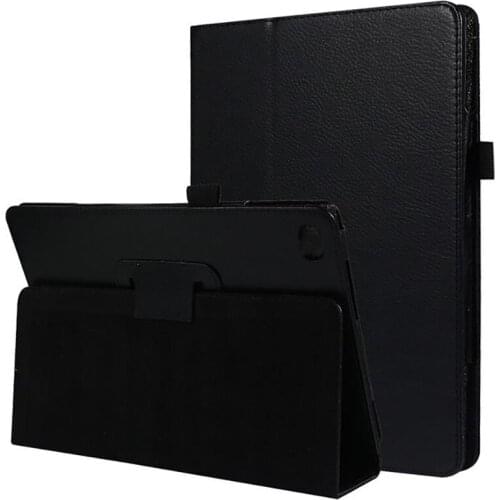 Lychee Pattern Case For Huawei MediaPad M5 Lite 10 BAH2-W19/L09/W09 Flip Stand PU Leather Cover For Huawei MediaPad C5 10.1 inch