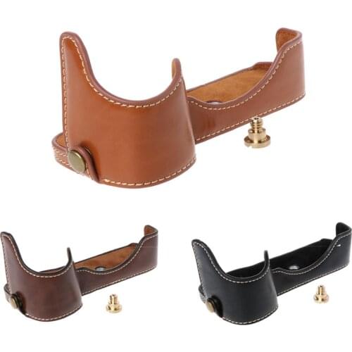 Half Camera case bottom bag skin cover for Sony A7 III A7R3 A7R III A7R Mark 3 A7RM3 A7III A9 battery opening