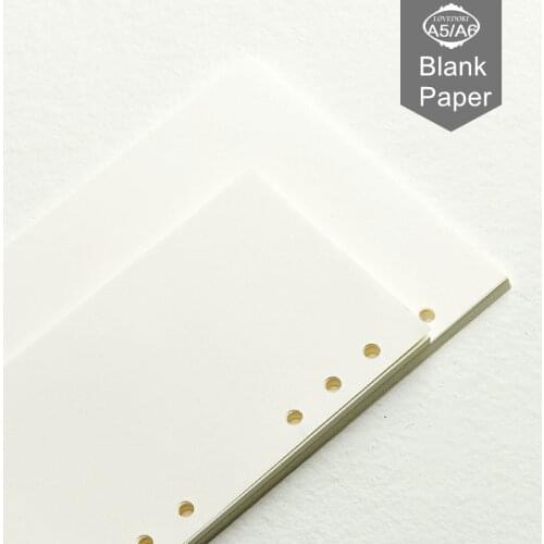 Filofax filo fax standard A5 A6 A7 loose-leaf refill hardiron whellote daily memos spiral all blank filler papers