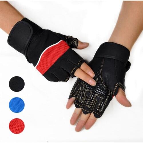 Hot Sale Bike Accessories Outdoor Sport Gym Workout Weight Lifting Training Fingerless Gloves Bisiklet Aksesuar 6