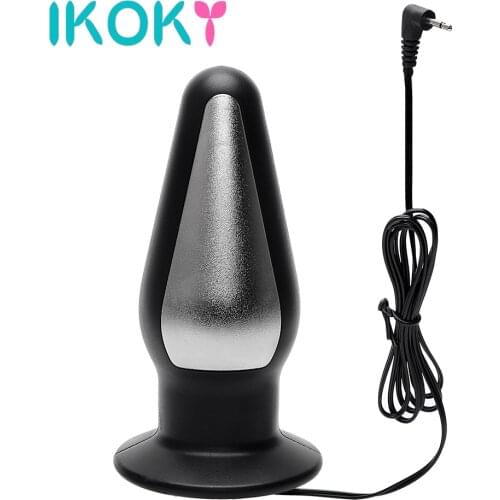 IKOKY Electric Shock Big Butt Plug Prostate Massager Medical Themed Toys Sex Toys for Men Women Anal Vaginal Plug Adult Products