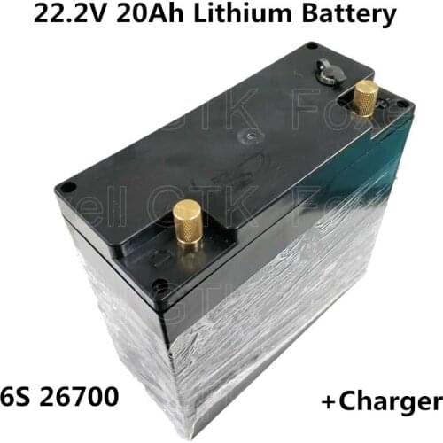 High Capacity 22.2V 20Ah Lithium Ion Battery Pack 26700 for solar energy storage backup power supply drills electric scooterc