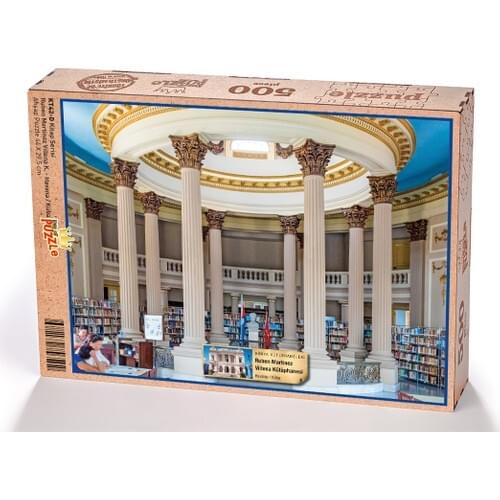 King Of Puzzle Ruben Martinez Villena Library-Havana-Cuban Wooden Puzzle 500 Parts