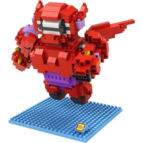 LOZ robot white ornaments inserted micro drill small particle building blocks educational toys for children gifts