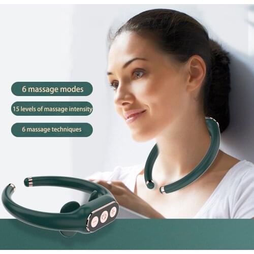 Neck Massager Shoulder Low Frequency Magnetic neck Remote Control Hot Compress TENS Electric Pulse Smart Neck Massager Cervical