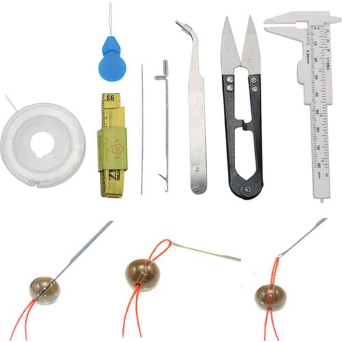 1set Jewelry Tools Set Kit Big Eye Beading Needle Tweezers Scissors Vernier Calipers Measure For DIY Bracelet Necklace Making