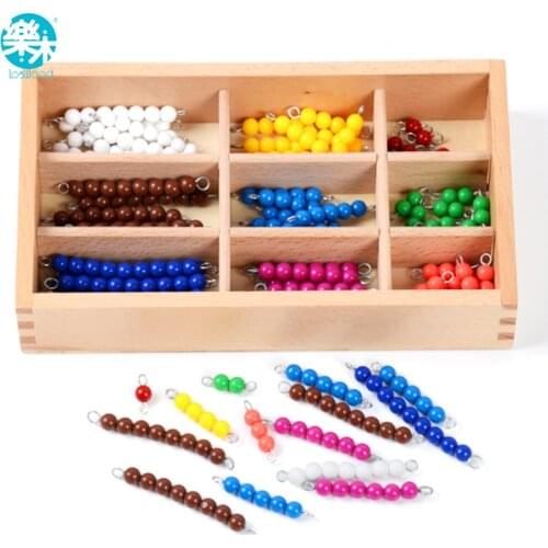 Montessori Educational Wooden Toy Colorful Checker Board Beads Math Toys Early Childhood Preschool Training Learning Toys